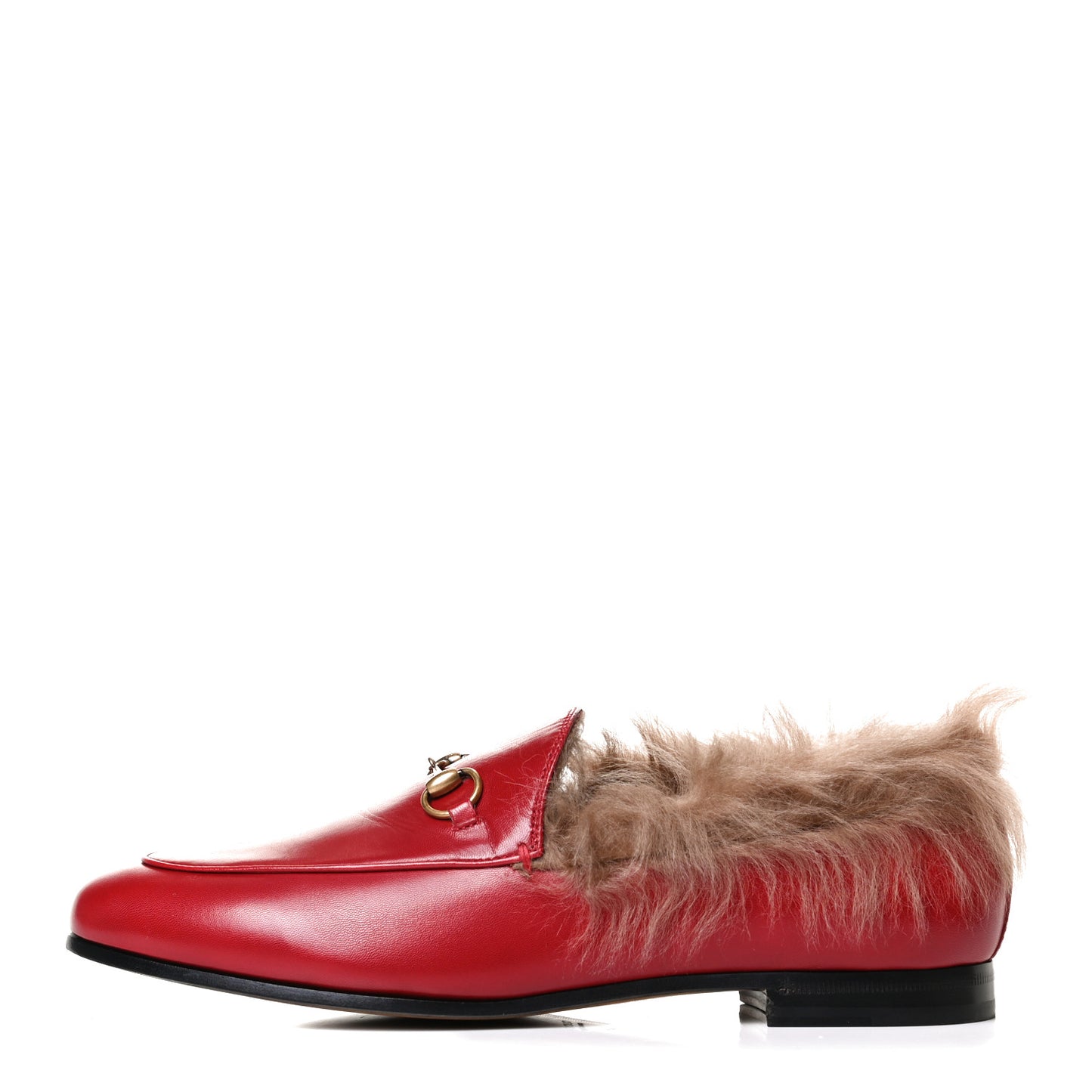 Malaga Kid Fur Womens Jordaan Loafers 41 Hibiscus Red Natural
