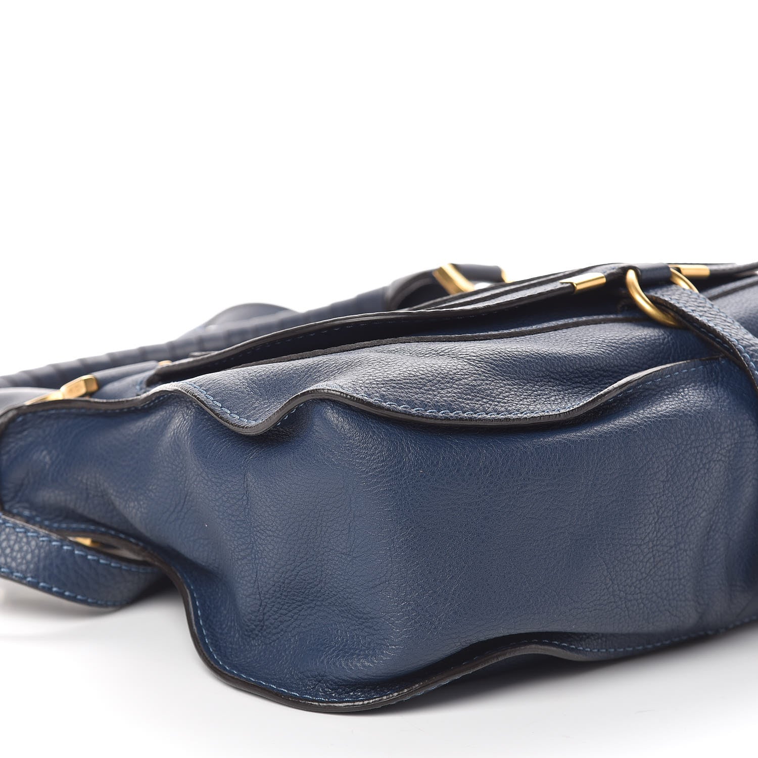 Chloe Calfskin Medium Marcie Satchel Royal Navy 5 of 8
