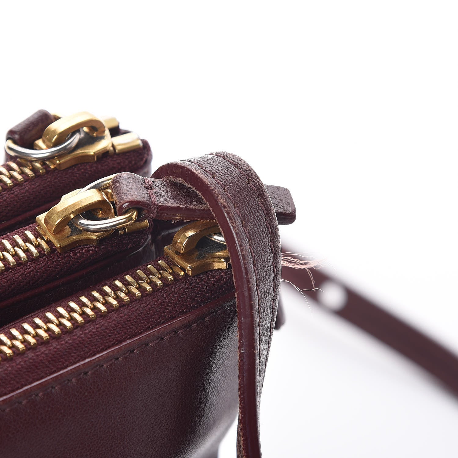 Celine Lambskin Small Trio Crossbody Bag Burgundy 13 of 13