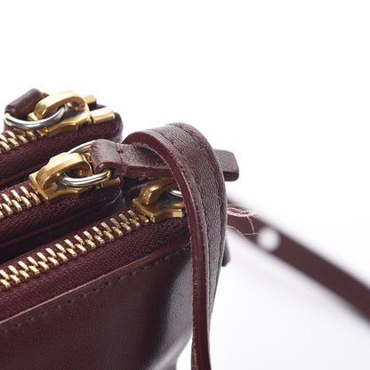 Celine Lambskin Small Trio Crossbody Bag Burgundy 13 of 13