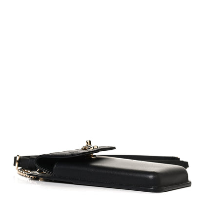 Chanel Calfskin Quilted CC Phone Holder Black 4 of 11