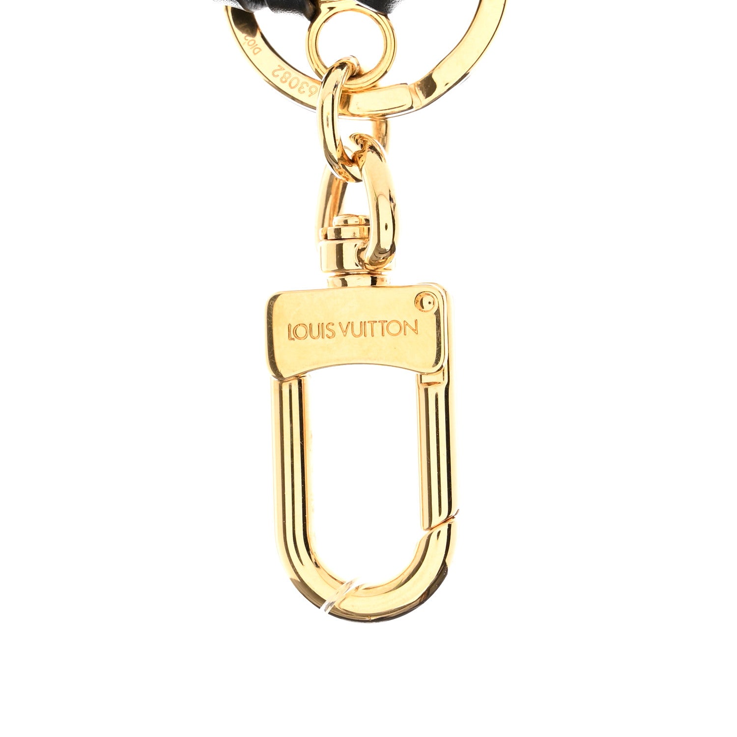 Louis Vuitton Metal Lambskin Enamel Very Bag Charm Key Holder Black 3 of 6