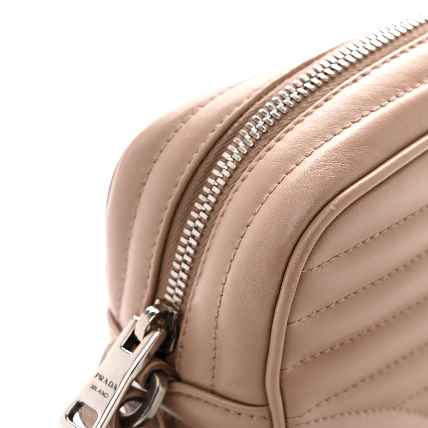 Prada Soft Calfskin Diagramme Camera Bag Cipria 12 of 13