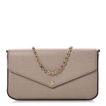 Louis Vuitton Epi Felicie Pochette Chain Wallet Galet 1 of 17