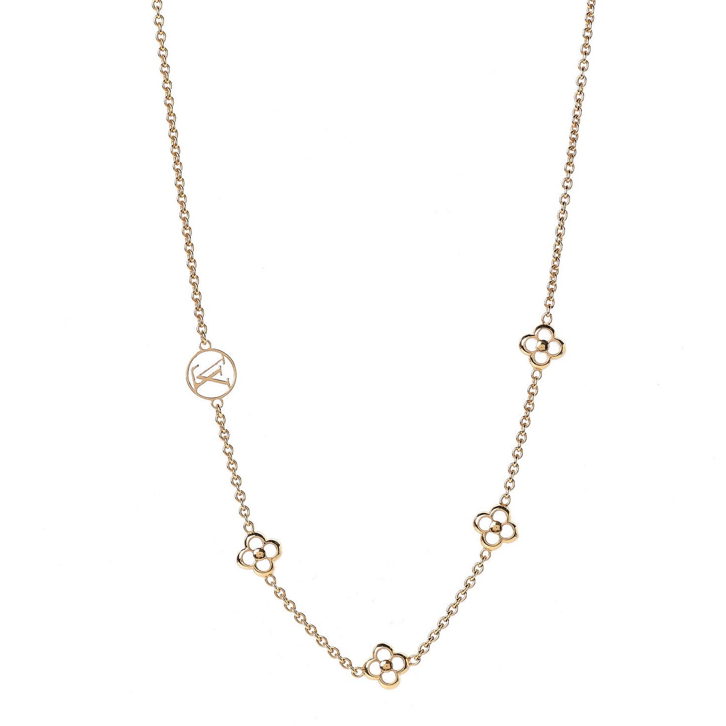 Flower Full Necklace Gold