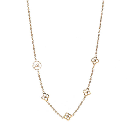 Louis Vuitton Flower Full Necklace Gold 1 of 6
