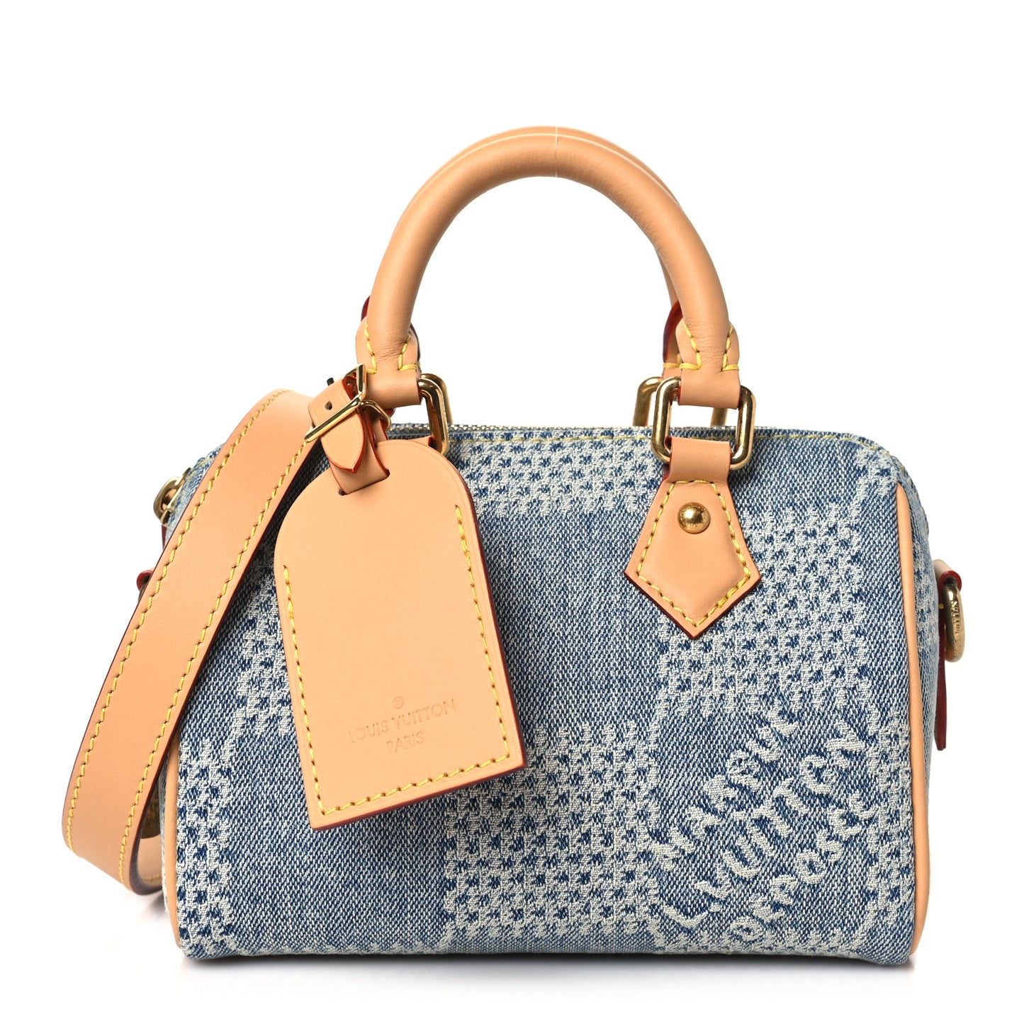 Damier Denim 3D Speedy Bandouliere 18 Bleu