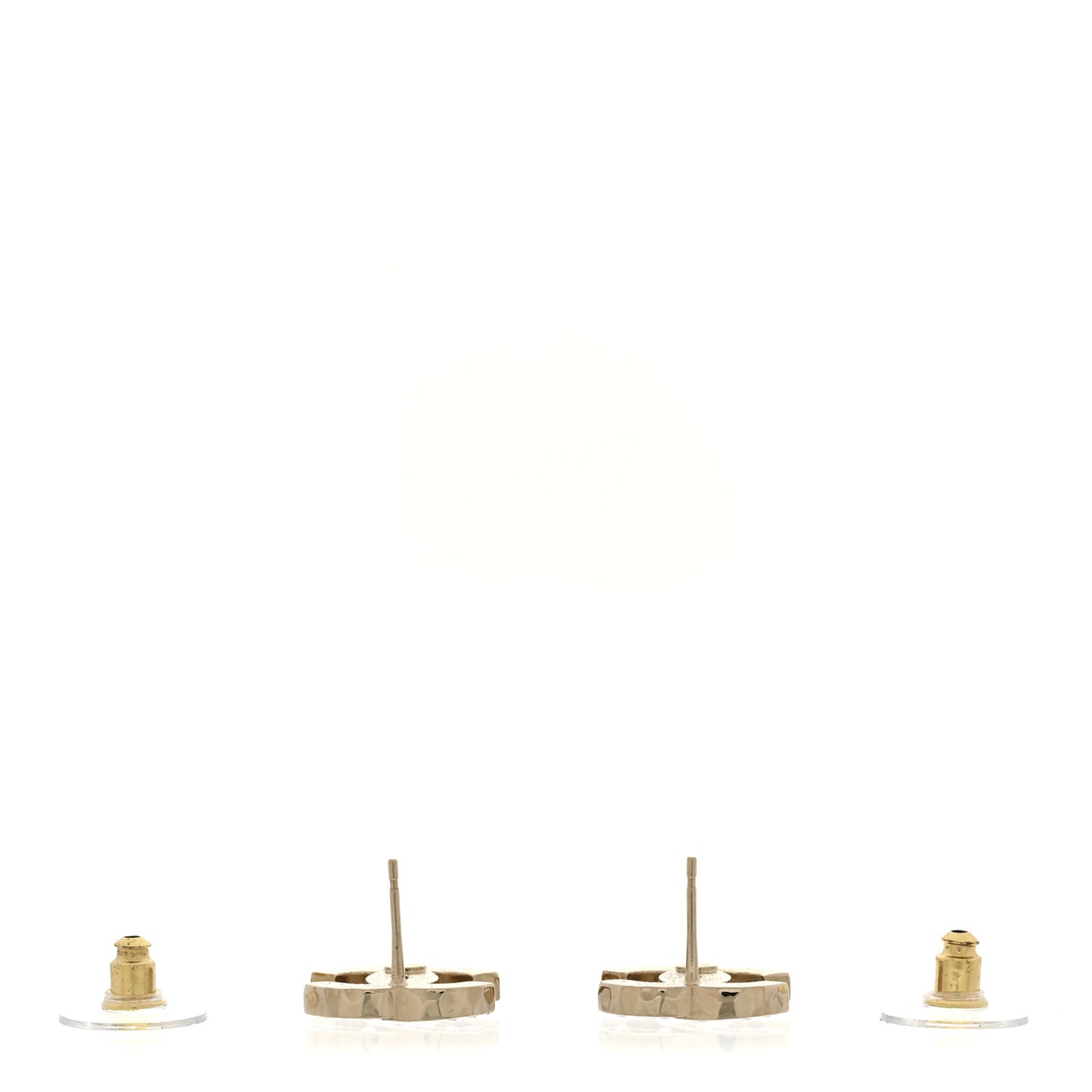 Pearl Crystal CC Earrings Gold