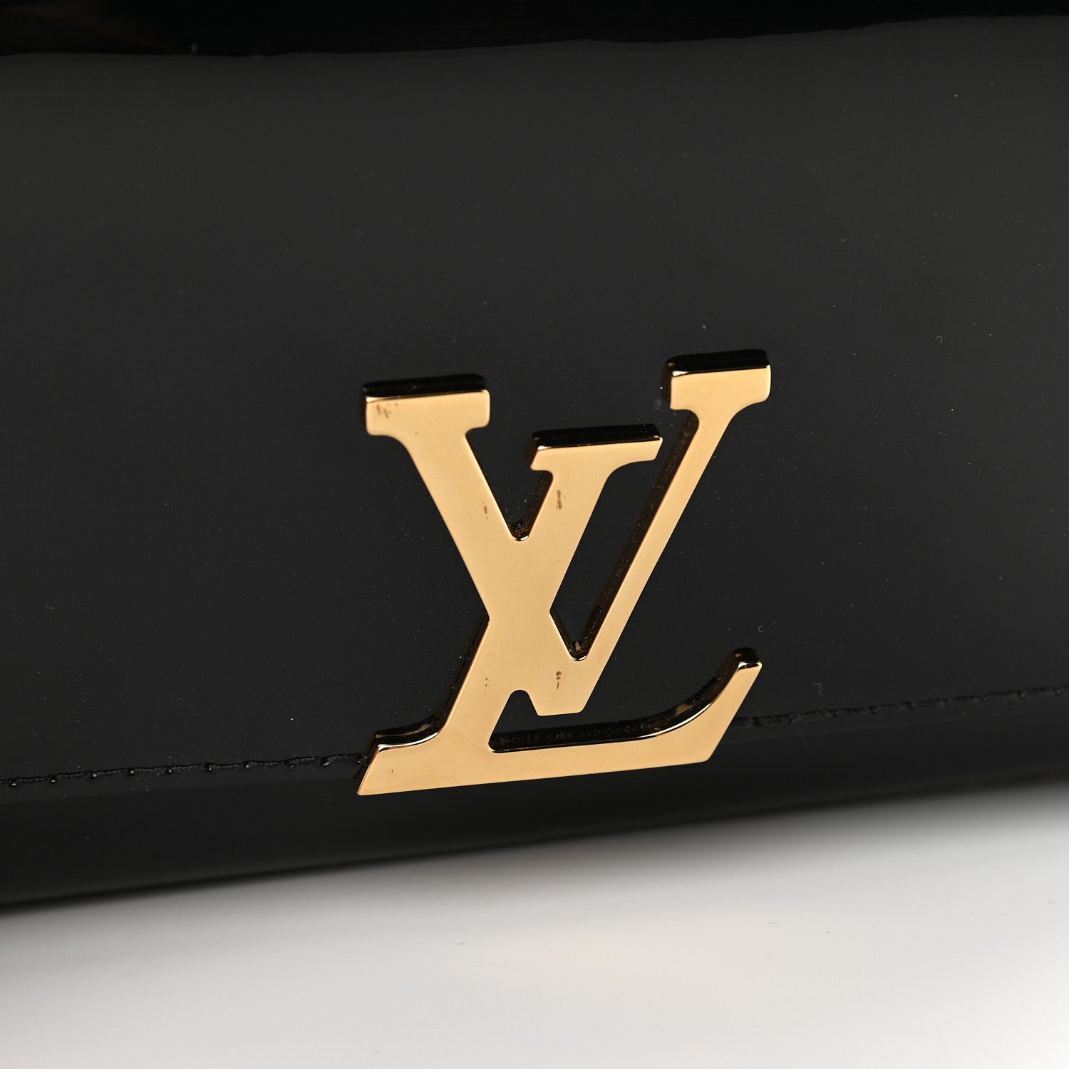 Louis Vuitton Patent Louise PM Chain Clutch Black 9 of 9