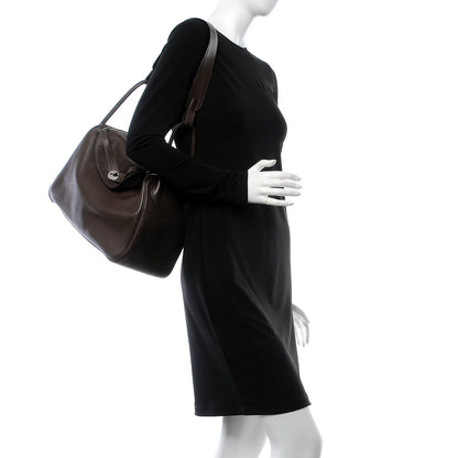Hermes Taurillon Clemence Lindy 34 Chocolate 2 of 12