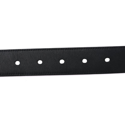 Saint Laurent Smooth Calfskin Monogram Square Buckle Belt 90 36 Black 5 of 5