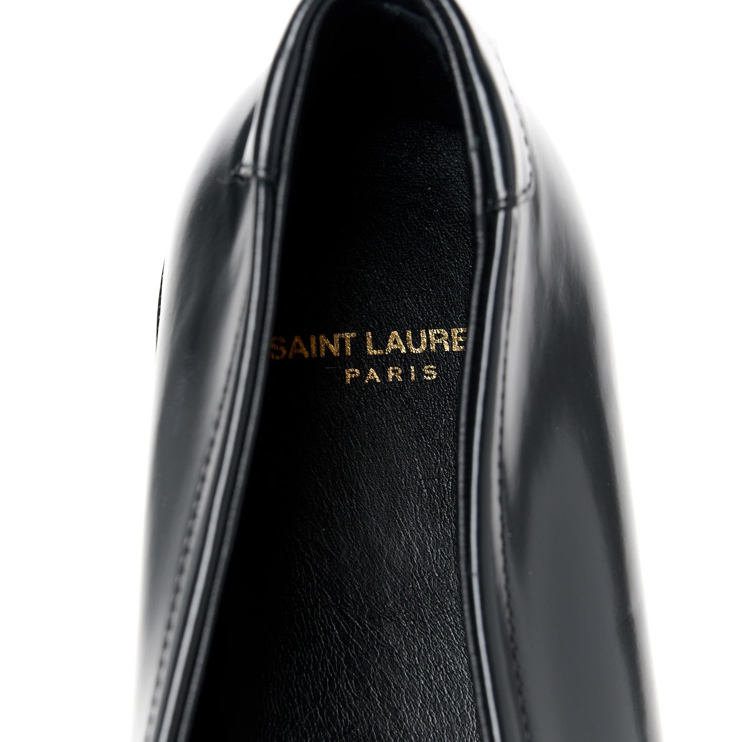 Glazed Calfskin Penny Loafers 46 Black