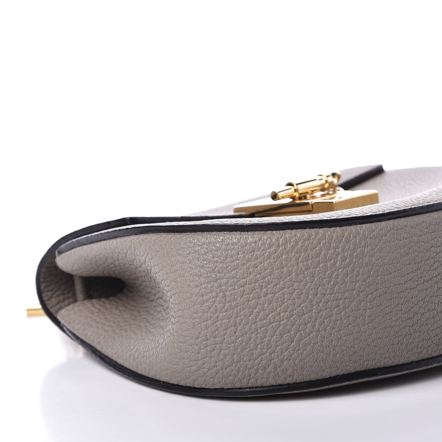 Grained Lambskin Mini Drew Shoulder Bag Motty Grey