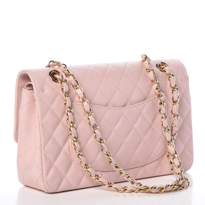 Chanel Caviar Quilted Medium Double Flap Pink 3 of 9