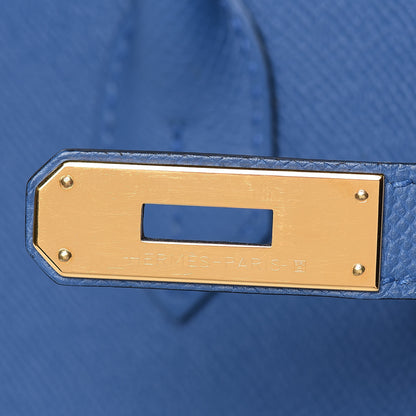 Hermes Epsom Birkin 35 Bleu Agate 13 of 34
