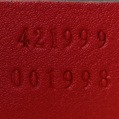 Gucci Moon Calfskin Web Large Dionysus Bamboo Top Handle Bag Hibiscus Red 6 of 9