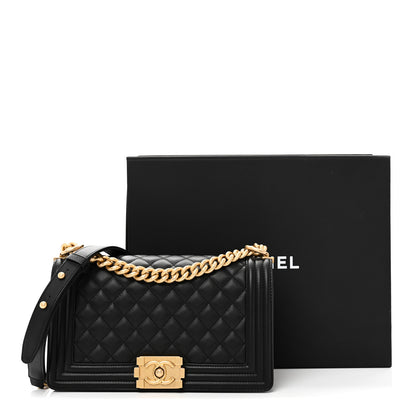 Chanel Calfskin Quilted Medium Boy Flap Black 10 of 10