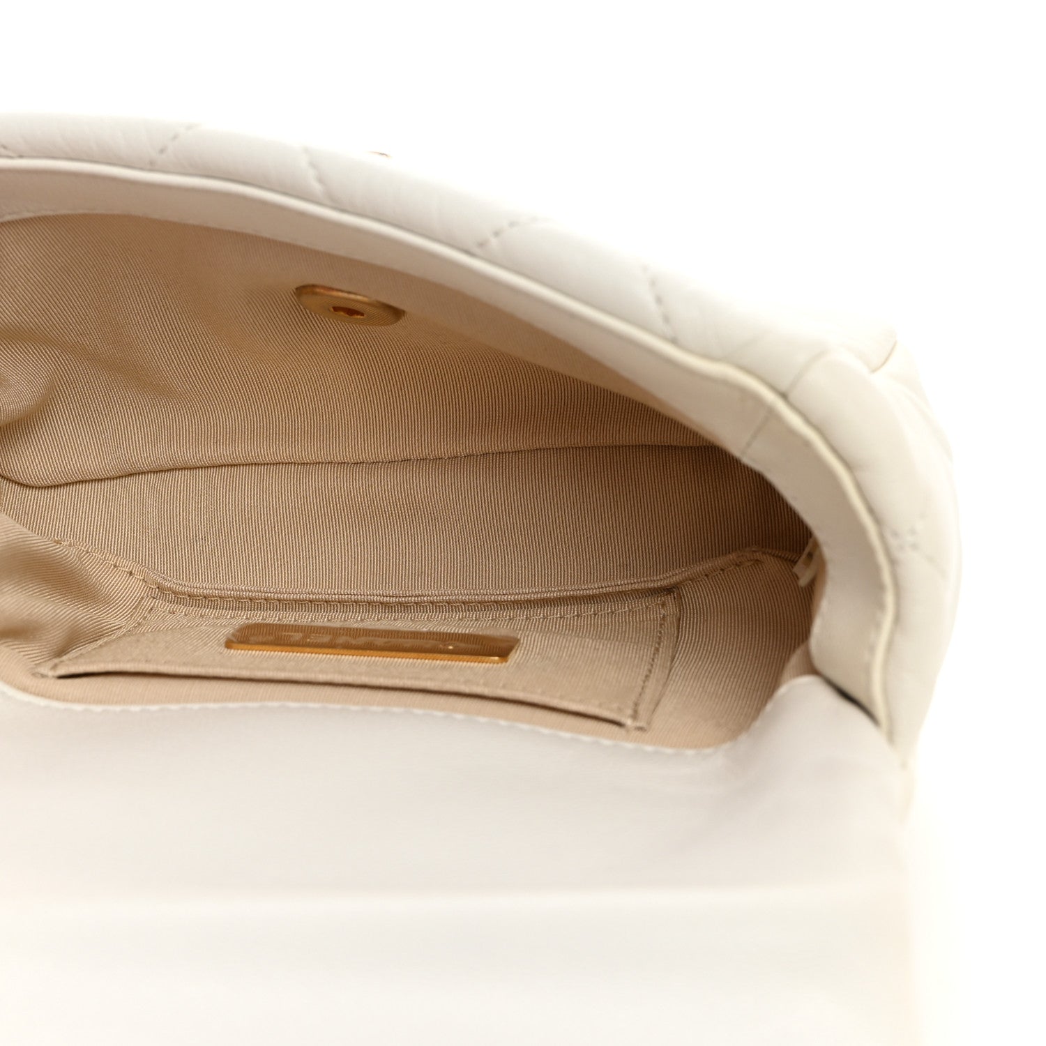 Chanel Goatskin Quilted Chanel 19 Waist Bag White 5 of 11