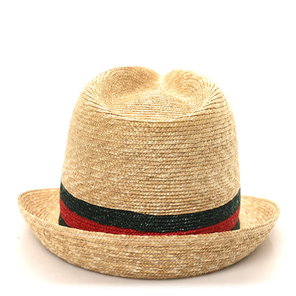 Gucci Abaca Straw Web Fedora Hat XL 5 of 9
