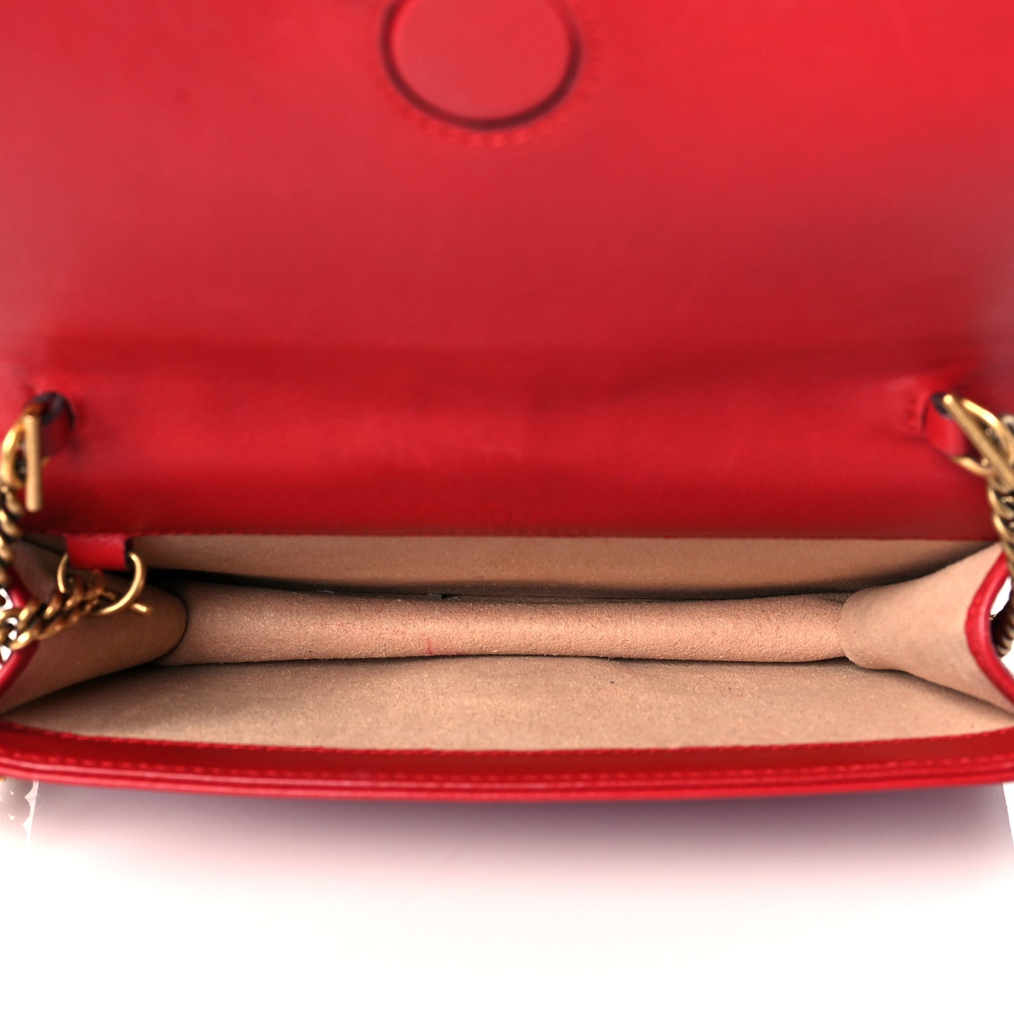 Calfskin Matelasse GG Marmont Mini Bag Hibiscus Red