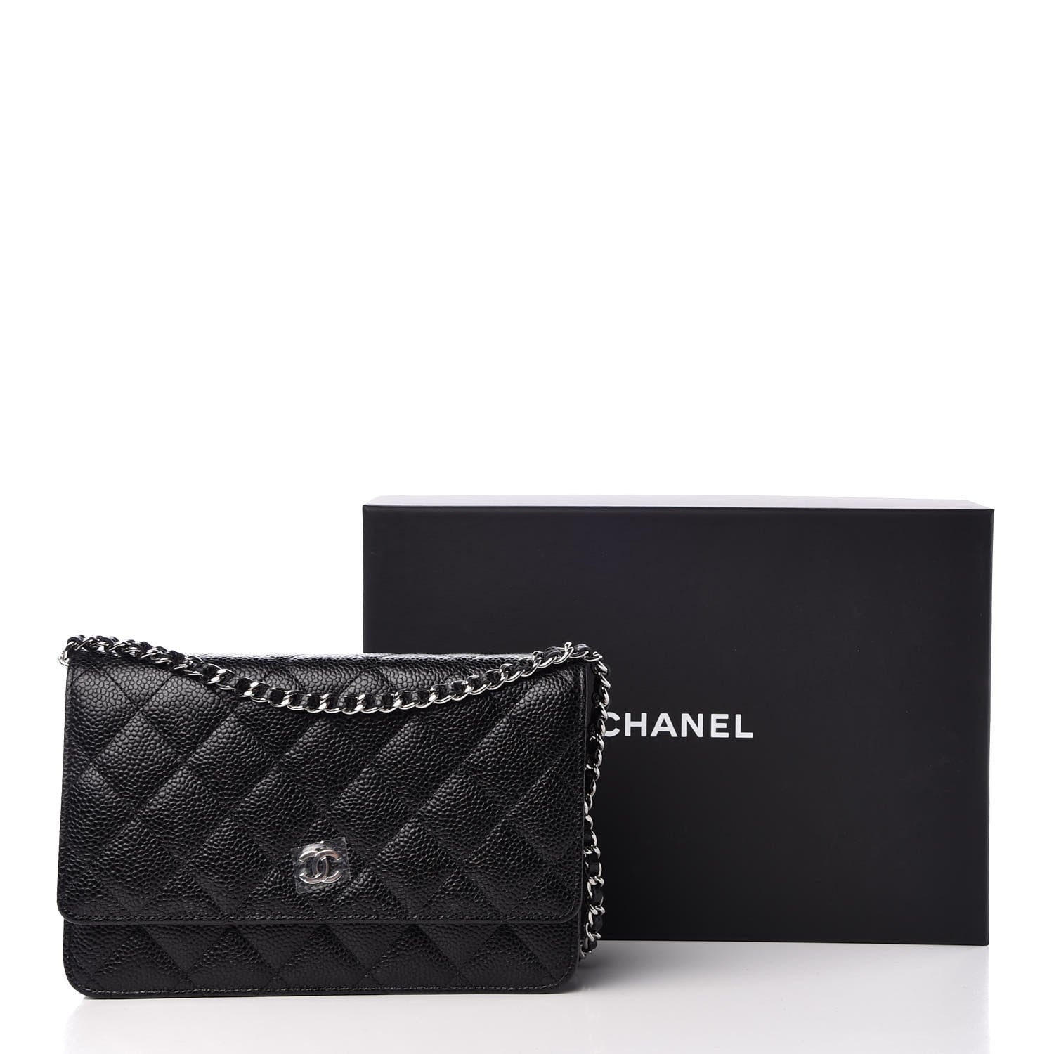 Chanel Caviar Quilted Wallet On Chain WOC Black 9 of 9