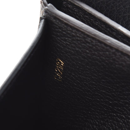Louis Vuitton Grained Calfskin Monogram Double V Compact Wallet Black 8 of 10