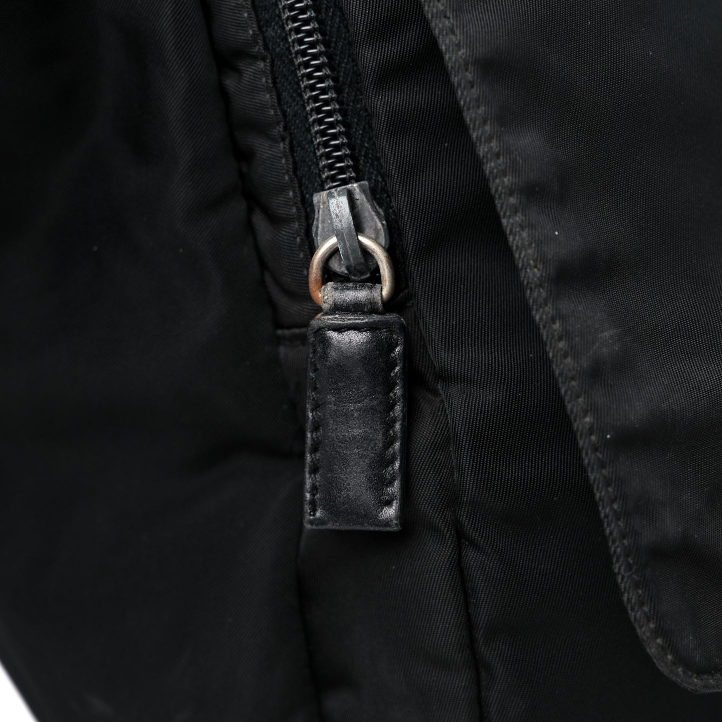 Tessuto Nylon Saffiano Messenger Satchel Black
