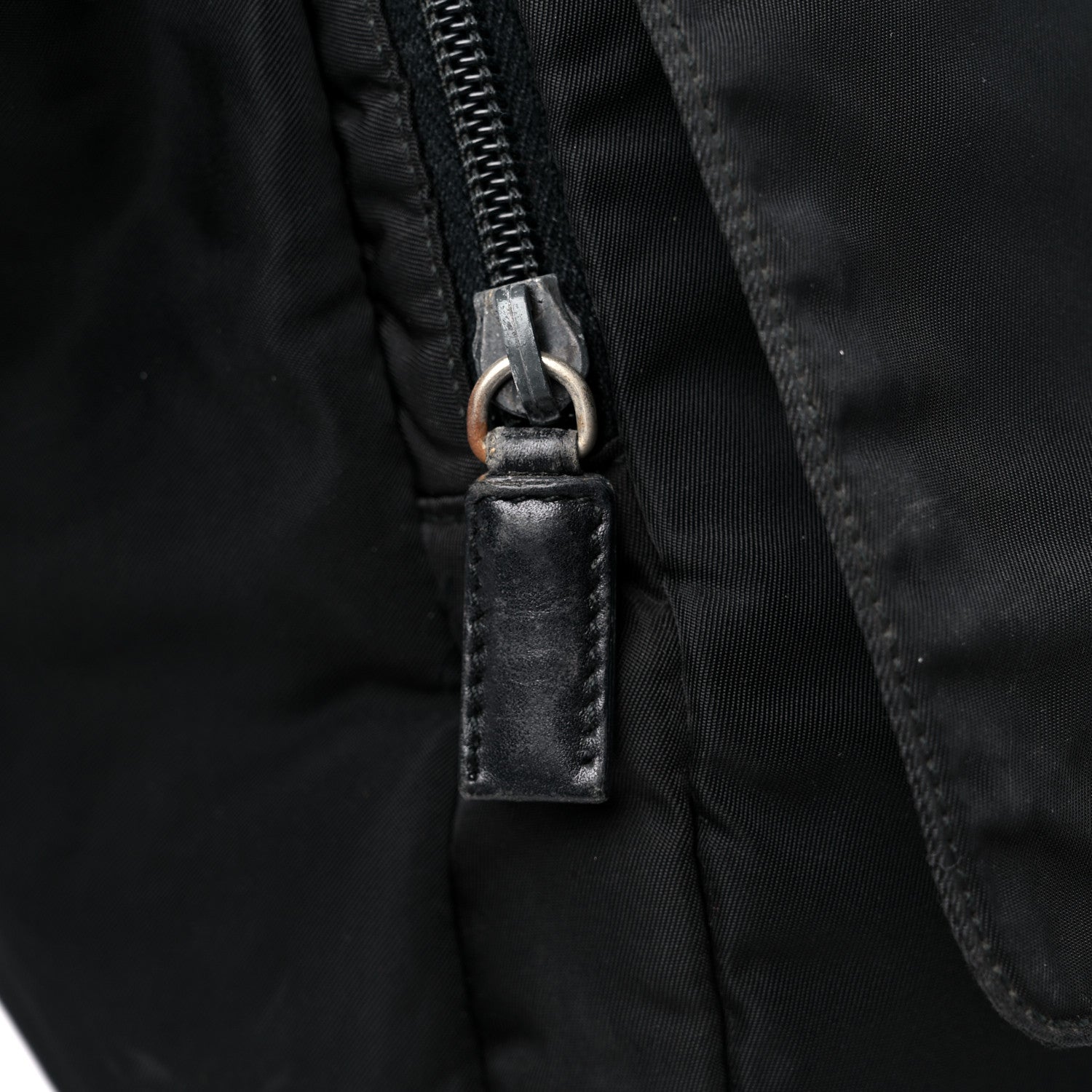 Prada Tessuto Nylon Saffiano Messenger Satchel Black 15 of 18
