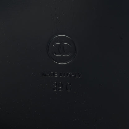 Chanel Velvet Velcro Dad Sandals 39 Blue 6 of 9