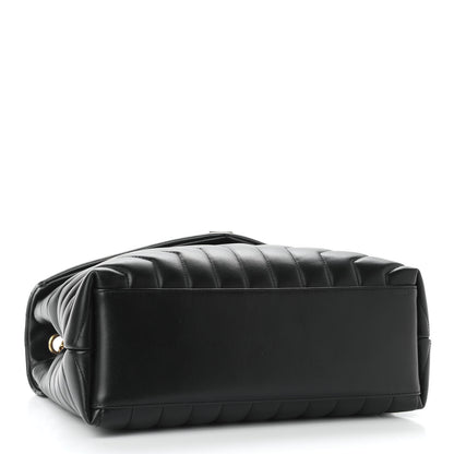 Saint Laurent Calfskin Y Quilted Monogram Medium Loulou Chain Satchel Black 4 of 8