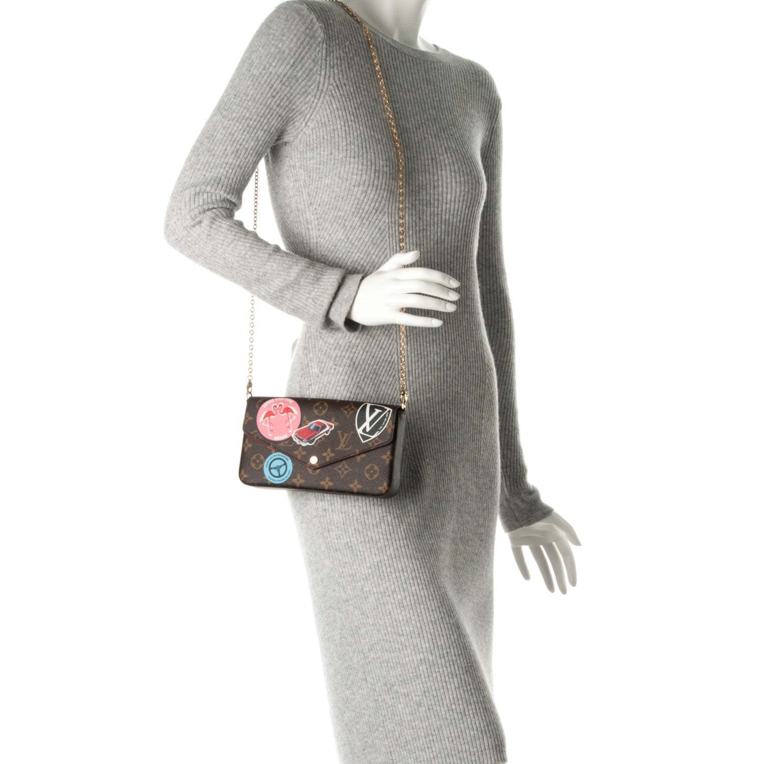 Louis Vuitton Monogram World Tour Pochette Felicie 2 of 8