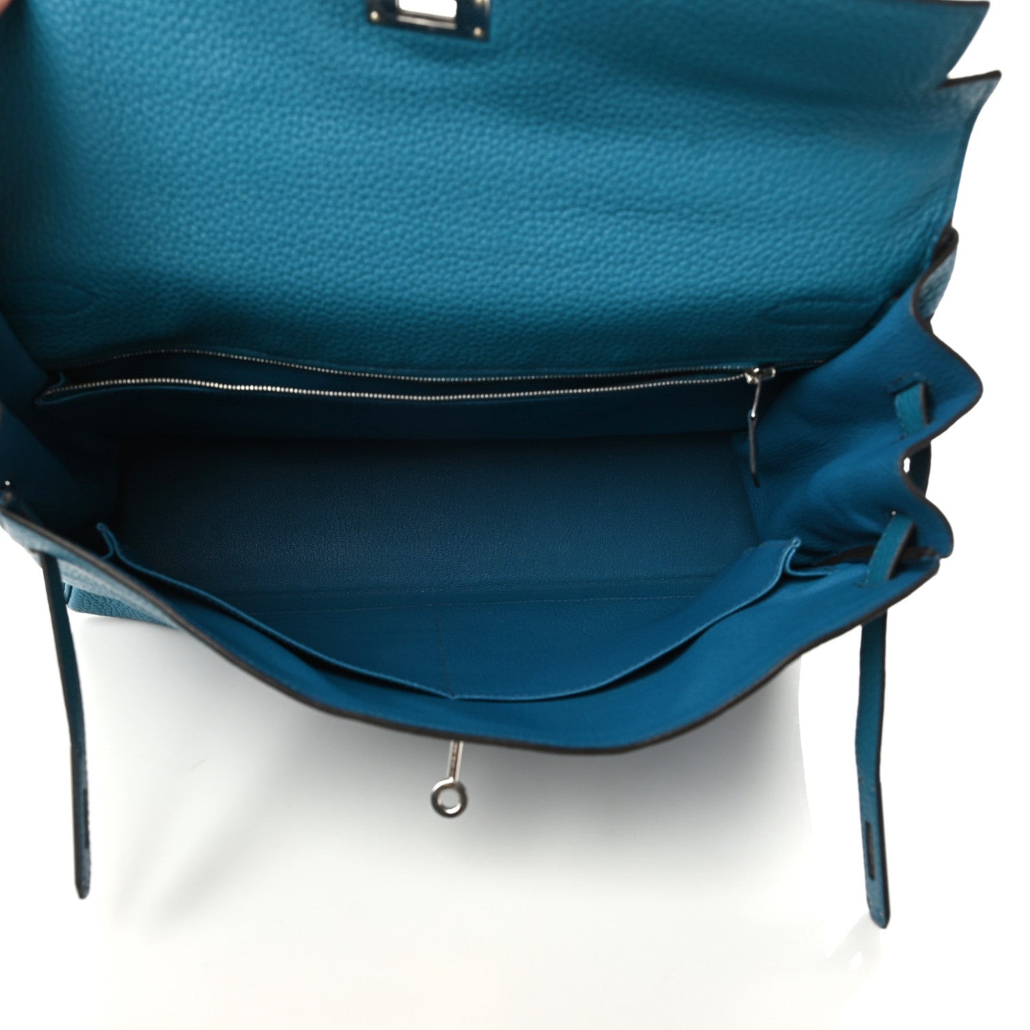 Hermes Taurillon Clemence Kelly Retourne 35 Bleu Izmir 8 of 11