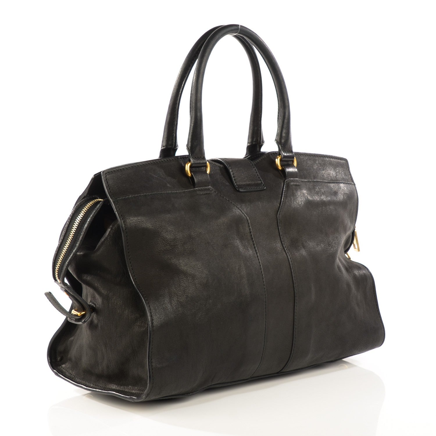 Saint Laurent Sheepskin Medium Cabas ChYc Black 3 of 7