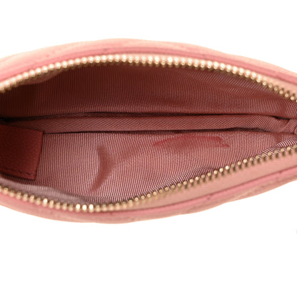 Chanel Flat Caviar Chevron Quilted Small Cosmetic Case Pink 5 of 10