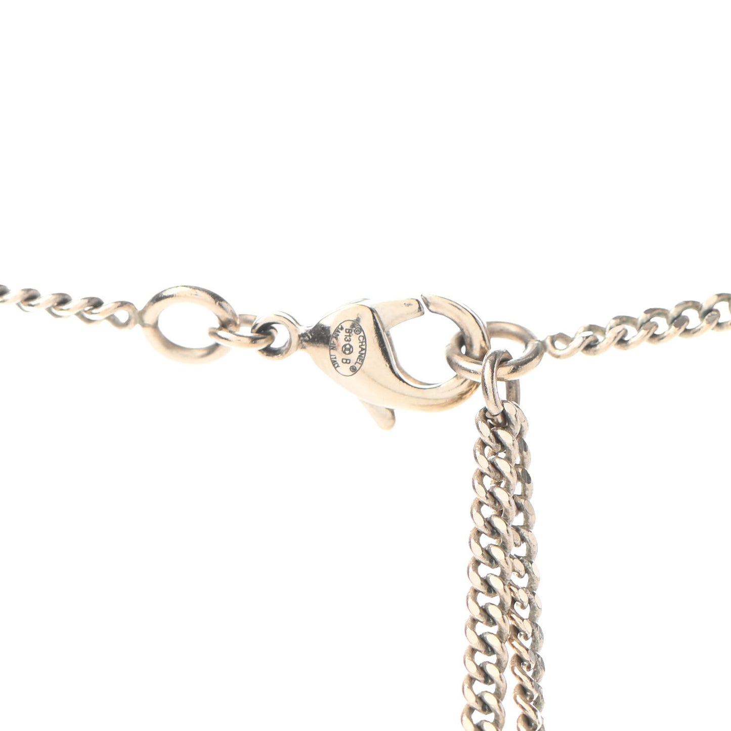 Crystal CC Pendant Necklace Gold