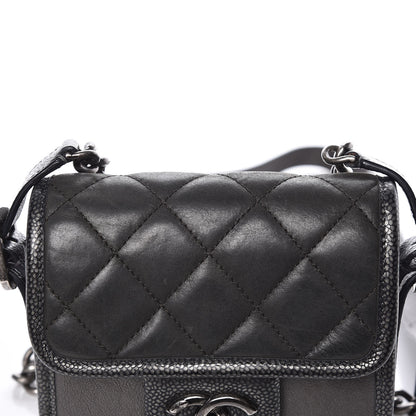 Chanel Iridescent Calfskin Mini Back To School Crossbody Flap Anthracite 10 of 12