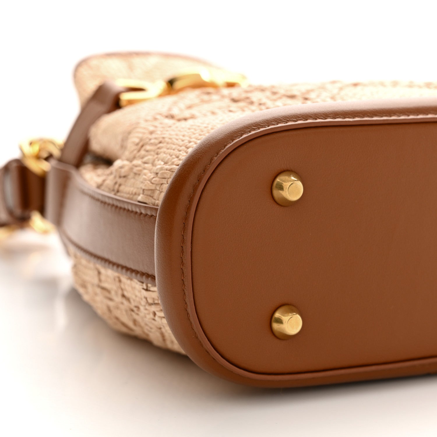 Christian Dior Raffia Calfskin Cannage Small C'est Dior Cannage Bucket Bag Natural 9 of 10