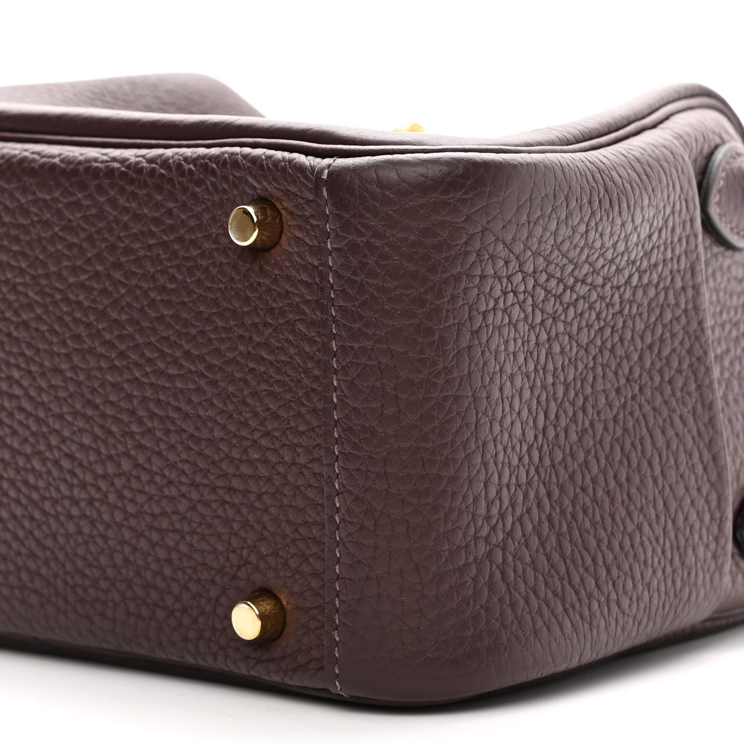 Hermes Taurillon Clemence Mini Lindy 20 Rouge Sellier 8 of 10