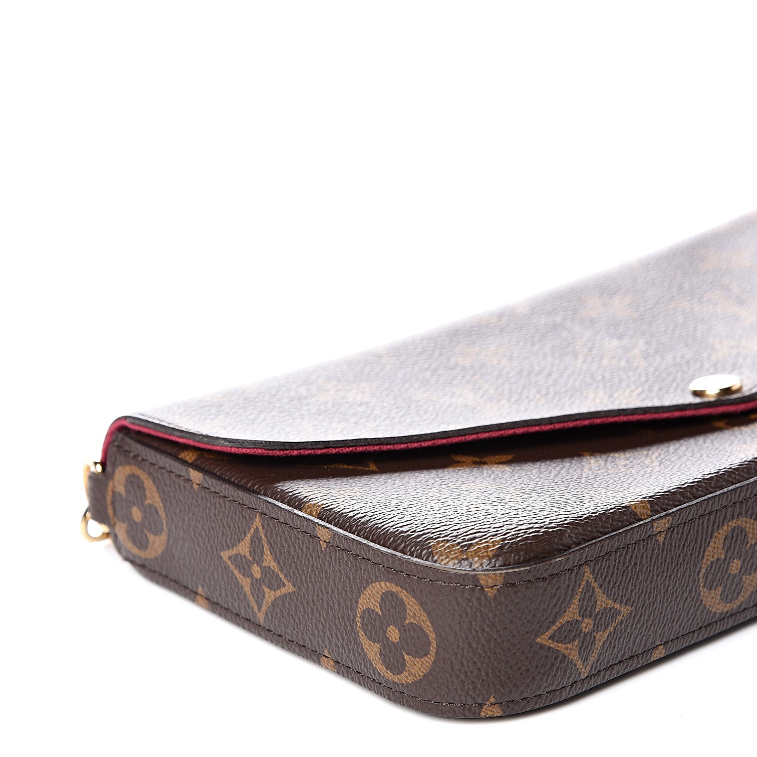 Louis Vuitton Monogram Pochette Felicie Chain Wallet Fuchsia 8 of 13