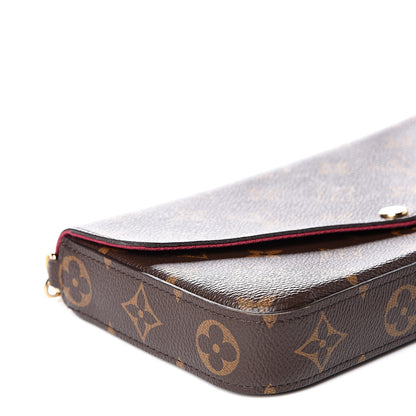 Louis Vuitton Monogram Pochette Felicie Chain Wallet Fuchsia 8 of 13
