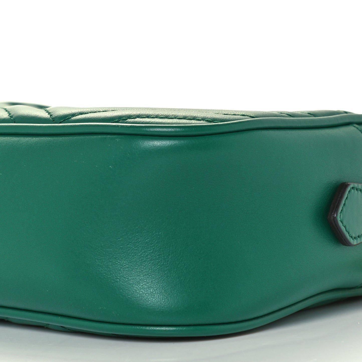 Calfskin Matelasse Small GG Marmont Chain Shoulder Bag Emerald Green