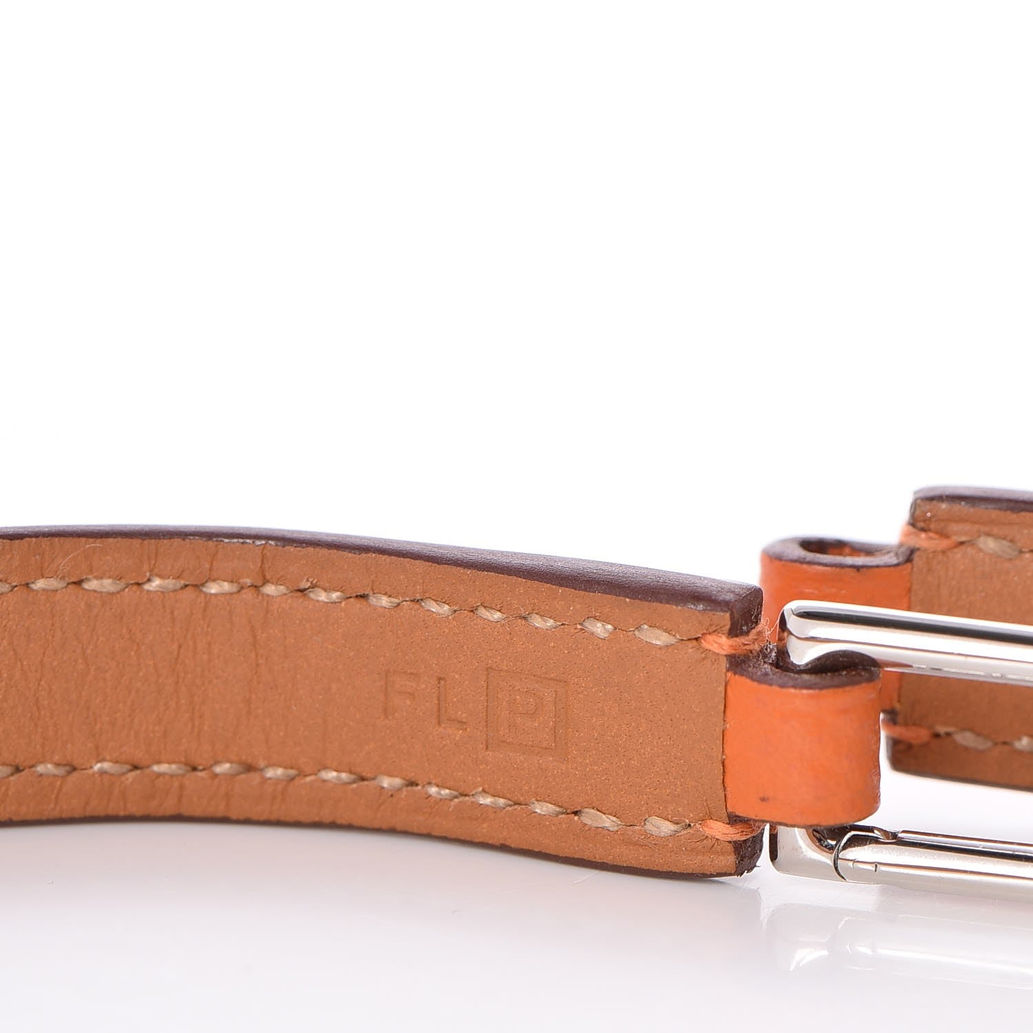 Hermes Epsom Rivale Double Tour Bracelet XS Orange 4 of 6