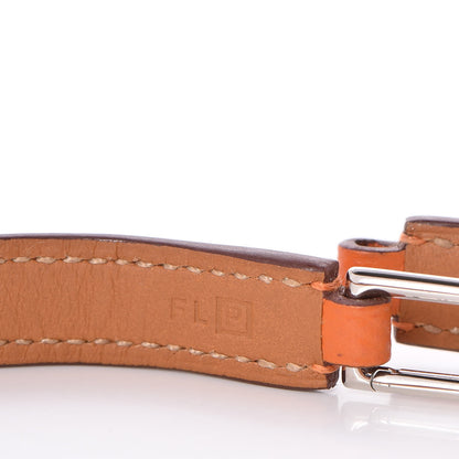 Hermes Epsom Rivale Double Tour Bracelet XS Orange 4 of 6