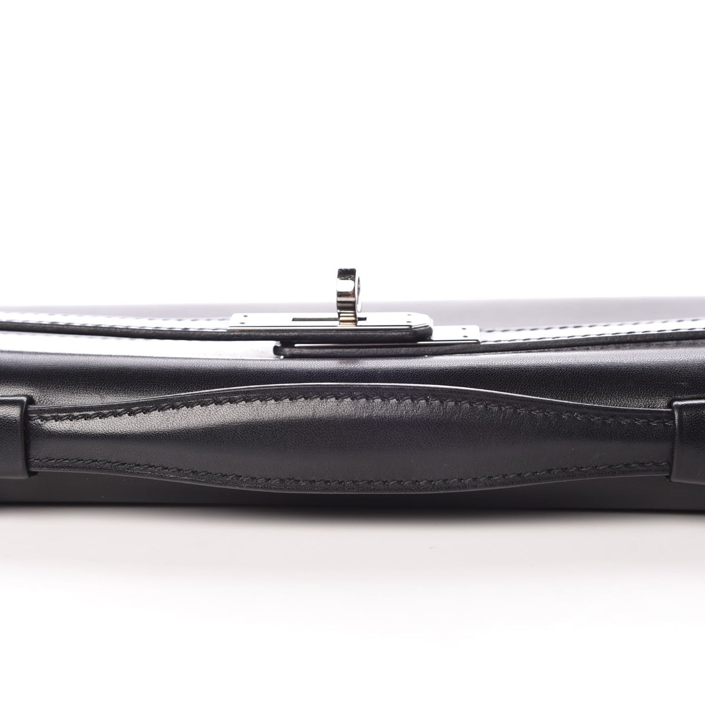 Box Kelly Cut Clutch Black