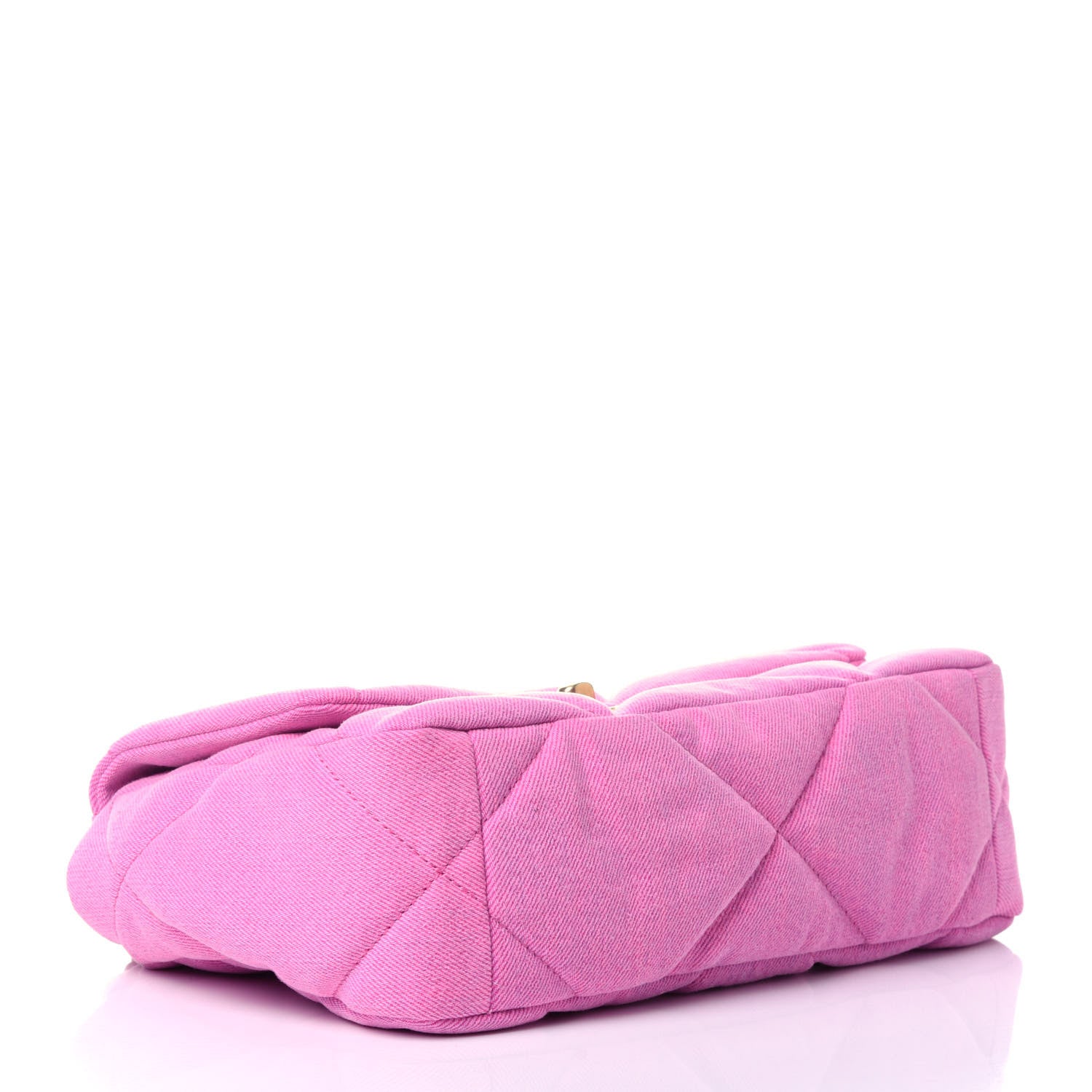 Chanel Denim Quilted Medium Chanel 19 Flap Neon Pink 3 of 10