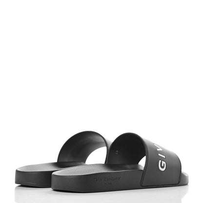 Givenchy Rubber Logo Pool Slide Sandals 41 Black 4 of 8
