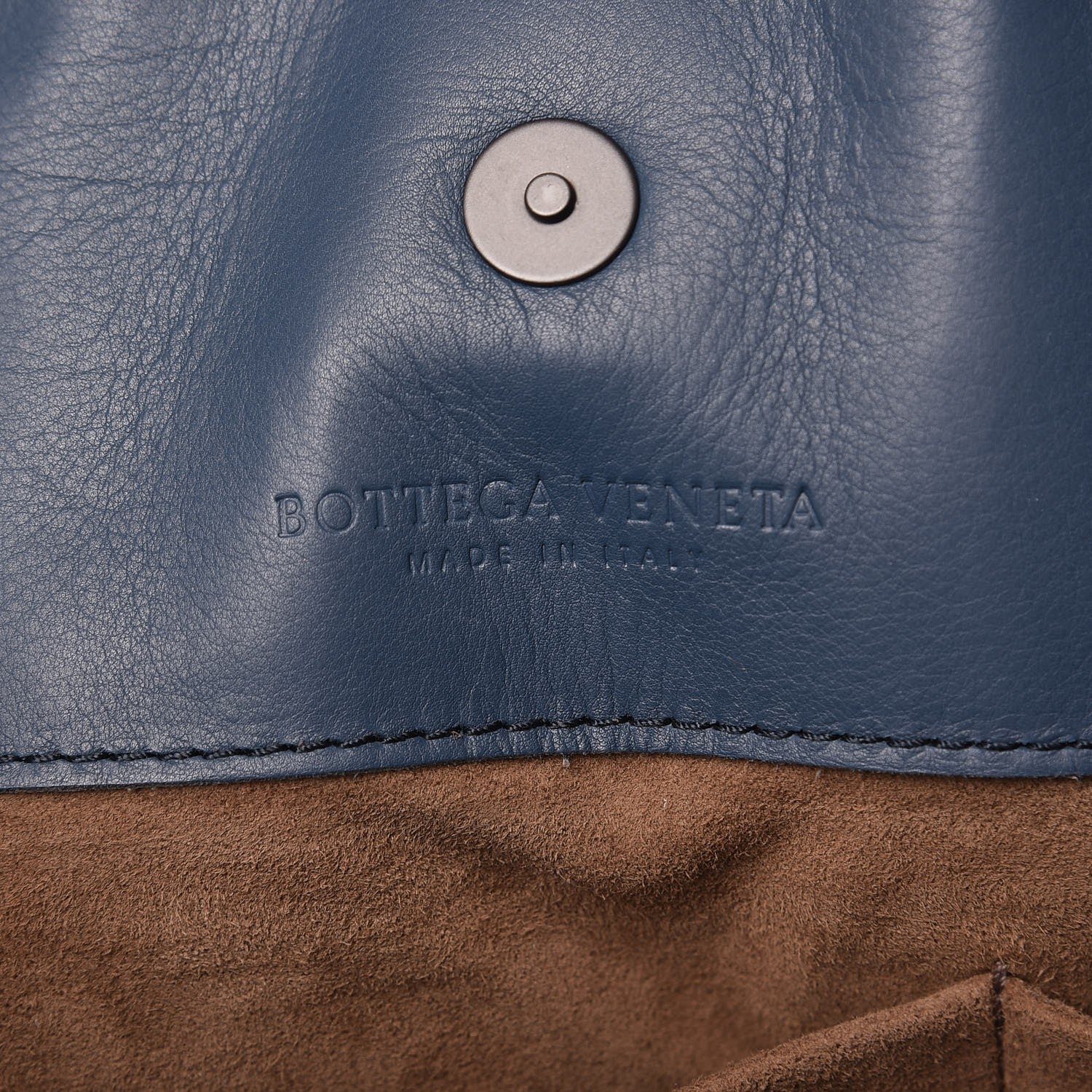 Bottega Veneta Calfskin Intrecciato Boutis Medium Tote Dark Denim 6 of 8