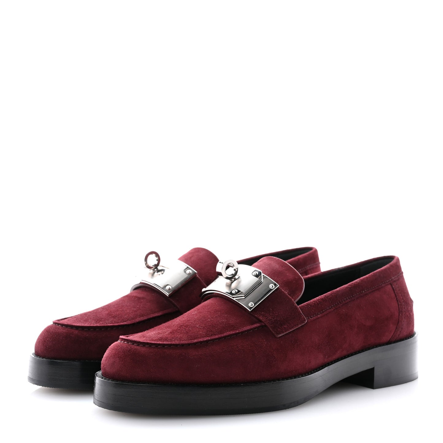 Suede Goatskin Womens Hot Loafer 38.5 Marron Mahogany