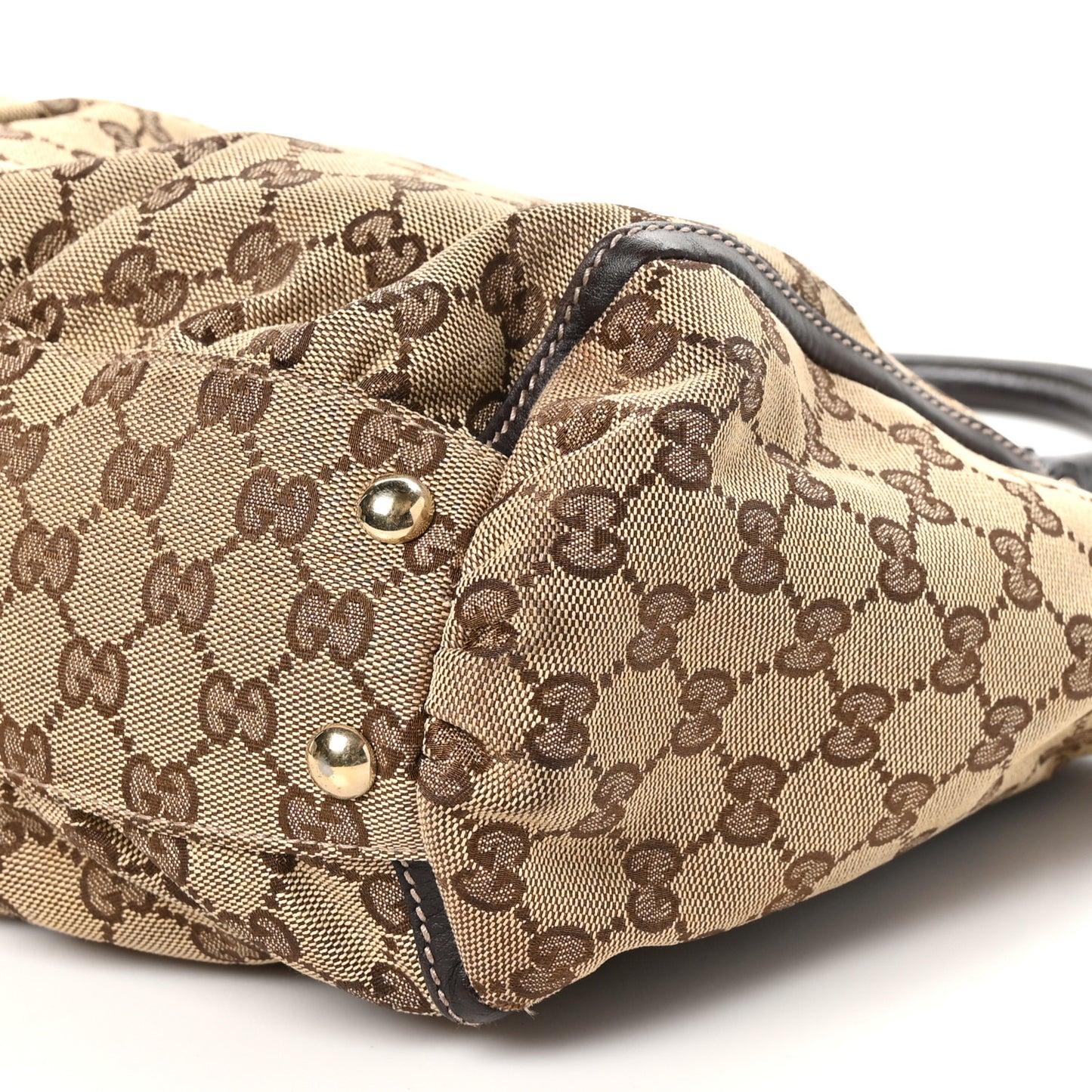 Monogram D Gold Tote Dark Brown