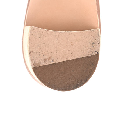 Hermes Calfskin Oasis Sandals 37.5 Gold 9 of 12